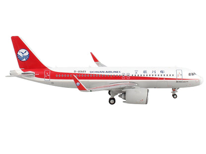 Airbus A320neo Commercial Aircraft "Sichuan Airlines" White with Red Stripes and Tail 1/400 Diecast Model Airplane by GeminiJets <h2>Airbus GeminiJets</h2> <p>High-quality car perfect for collectors e