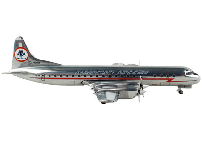 Lockheed L-188 Electra Commercial Aircraft "American Airlines" Silver with Red Stripes 1/400 Diecast Model Airplane by GeminiJets <h2>Lockheed GeminiJets</h2> <p>High-quality car perfect for collector