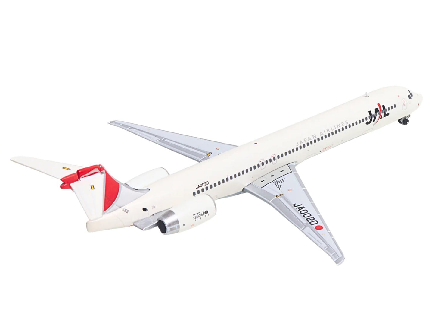McDonnell Douglas MD-90 Commercial Aircraft "Japan Airines" (JA002D) White with Red Tail 1/400 Diecast Model Airplane by GeminiJets <h2>McDonnell GeminiJets</h2> <p>High-quality car perfect for collec