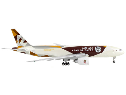 Boeing 777F Commercial Aircraft "Etihad Cargo - Year of Zayed" White with Graphics 1/400 Diecast Model Airplane by GeminiJets <h2>Boeing GeminiJets</h2> <p>High-quality car perfect for collectors and