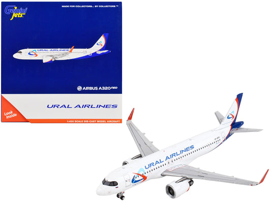 Airbus A320neo Commercial Aircraft "Ural Airlines" White with Blue Tail 1/400 Diecast Model Airplane by GeminiJets <h2>Airbus GeminiJets</h2> <p>High-quality car perfect for collectors and enthusiasts