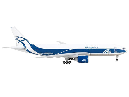 Boeing 777F Commercial Aircraft "AirBridgeCargo" White with Blue Stripes 1/400 Diecast Model Airplane by GeminiJets <h2>Boeing GeminiJets</h2> <p>High-quality car perfect for collectors and enthusiast