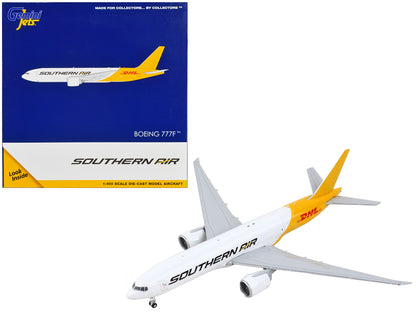 Boeing 777F Commercial Aircraft "Southern Air - DHL" White and Yellow 1/400 Diecast Model Airplane by GeminiJets <h2>Boeing GeminiJets</h2> <p>High-quality car perfect for collectors enthusiasts. Feat