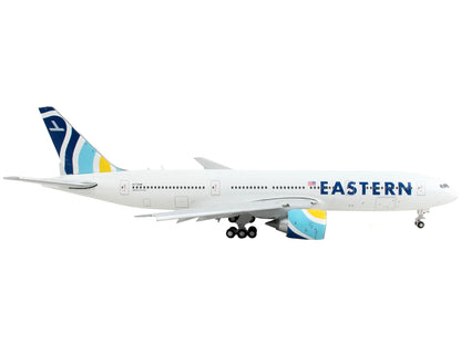 Boeing 777-200ER Commercial Aircraft with Flaps Down "Eastern Air Lines" White Striped Tail 1/400 Diecast Model Airplane by GeminiJets <h2>Boeing GeminiJets</h2> <p>High-quality car perfect for collec