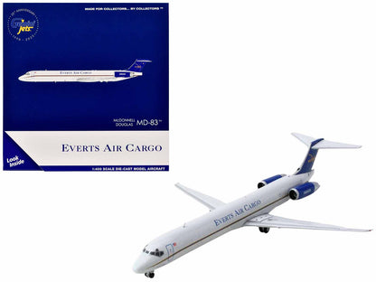 McDonnell Douglas MD-83 Commercial Aircraft "Everts Air Cargo" (N965CE) White with Blue Tail 1/400 Diecast Model Airplane by GeminiJets <h2>McDonnell GeminiJets</h2> <p>High-quality car perfect for co