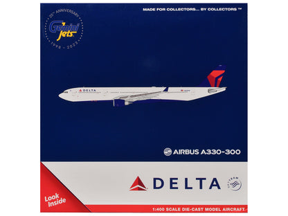 Airbus A330-300 Commercial Aircraft "Delta Air Lines" (N829NW) White with Blue and Red Tail 1/400 Diecast Model Airplane by GeminiJets <h2>Airbus GeminiJets</h2> <p>High-quality car perfect for collec