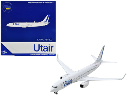 Boeing 737-800 Commercial Aircraft "Utair" White with Blue Tail Stripes 1/400 Diecast Model Airplane by GeminiJets <h2>Boeing GeminiJets</h2> <p>High-quality car perfect for collectors and enthusiasts