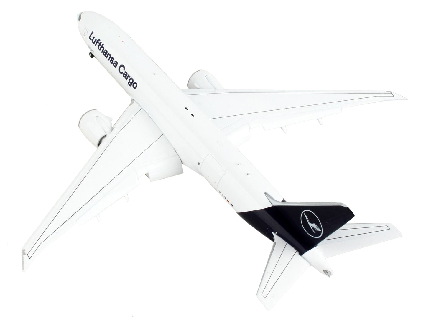 Boeing 777F Commercial Aircraft with Flaps Down "Lufthansa Cargo" White Dark Blue Tail 1/400 Diecast Model Airplane by GeminiJets <h2>Boeing GeminiJets</h2> <p>High-quality car perfect for collectors