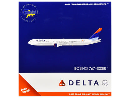 Boeing 767-400ER Commercial Aircraft "Delta Air Lines" (N829MH) White with Red and Blue Tail 1/400 Diecast Model Airplane by GeminiJets <h2>Boeing GeminiJets</h2> <p>High-quality car perfect for colle