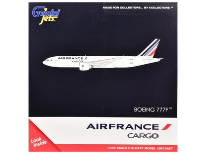 Boeing 777F Commercial Aircraft "Air France Cargo" (F-GUOC) White with Red and Blue Striped Tail 1/400 Diecast Model Airplane by GeminiJets <h2>Boeing GeminiJets</h2> <p>High-quality car perfect for c