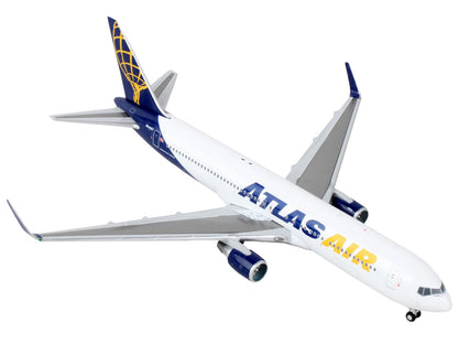 Boeing 767-300ER Commercial Aircraft "Atlas Air" White and Blue 1/400 Diecast Model Airplane by GeminiJets <h2>Boeing GeminiJets</h2> <p>High-quality car perfect for collectors enthusiasts. Features d