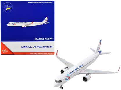 Airbus A321neo Commercial Aircraft "Ural Airlines" White with Blue Tail 1/400 Diecast Model Airplane by GeminiJets <h2>Airbus GeminiJets</h2> <p>High-quality car perfect for collectors and enthusiasts
