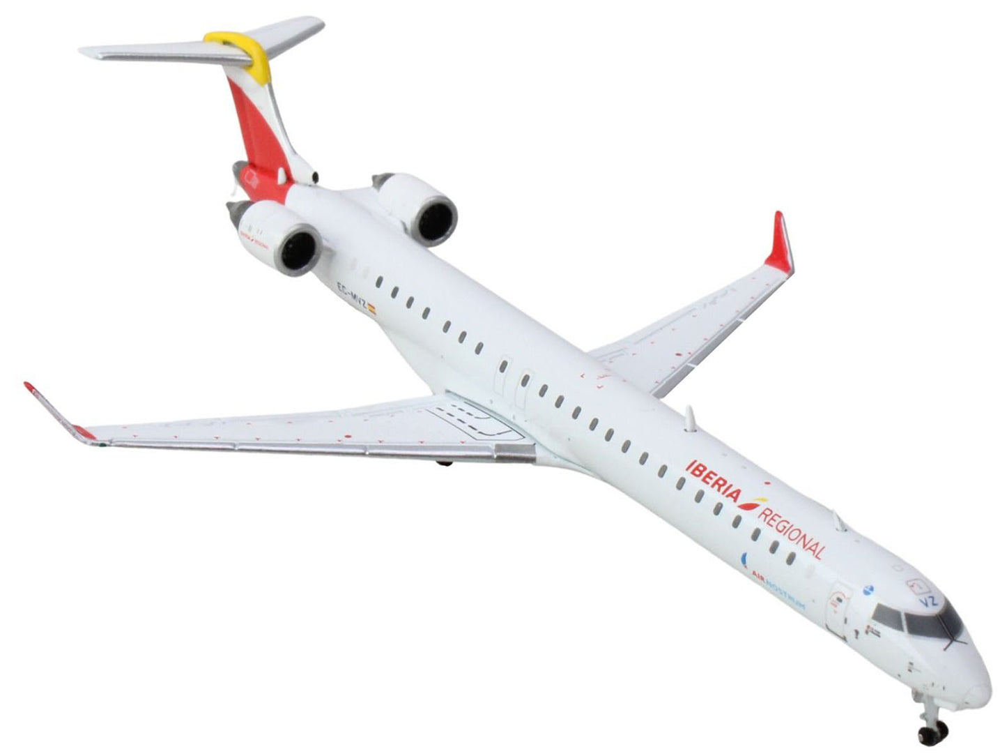 Bombardier CRJ1000 Commercial Aircraft "Iberia Regional" (EC-MVZ) White with Red Tail 1/400 Diecast Model Airplane by GeminiJets <h2>Bombardier GeminiJets</h2> <p>High-quality car perfect for collecto