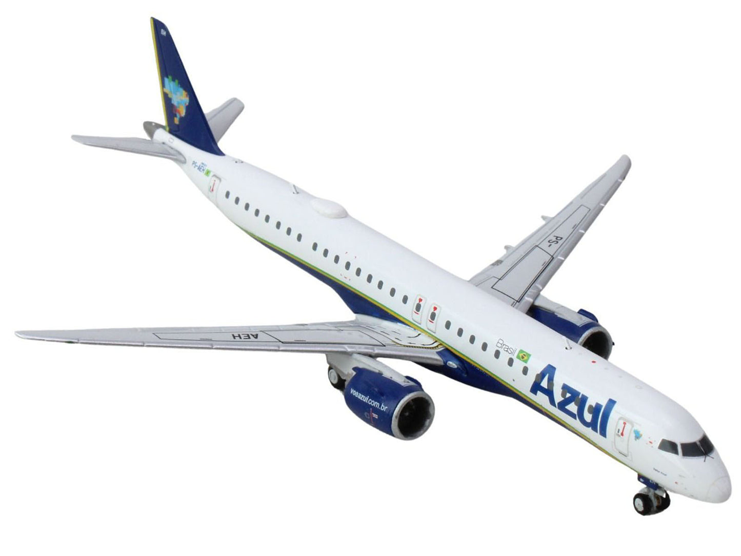 Embraer E195-E2 Commercial Aircraft "Azul Brazilian Airlines" (PS-AEH) White with Blue Tail 1/400 Diecast Model Airplane by GeminiJets <h2>Embraer GeminiJets</h2> <p>High-quality car perfect for colle