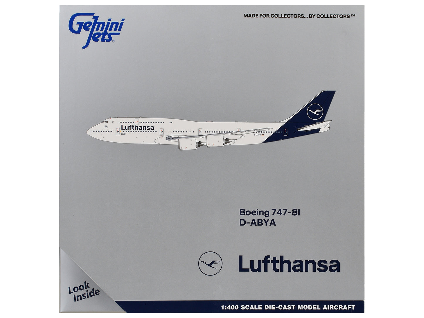 Boeing 747-8I Commercial Aircraft "Lufthansa" (D-ABYA) White with Dark Blue Tail 1/400 Diecast Model GeminiJets <h2>Boeing GeminiJets</h2> <p>High-quality car perfect for collectors and enthusiasts. F