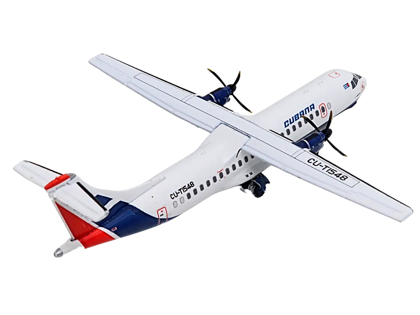 ATR 72-200 Commercial Aircraft "Cubana Airlines" (CU-T1548) White with Red and Blue Stripes 1/400 Diecast Model Airplane by GeminiJets <h2>ATR GeminiJets</h2> <p>High-quality car perfect for collector