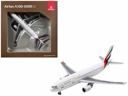 Airbus A300-600R Commercial Aircraft "Emirates Airlines" (A6-EKC) White with Striped Tail 1/400 Diecast Model Airplane by GeminiJets <h2>Airbus GeminiJets</h2> <p>High-quality car perfect for collecto