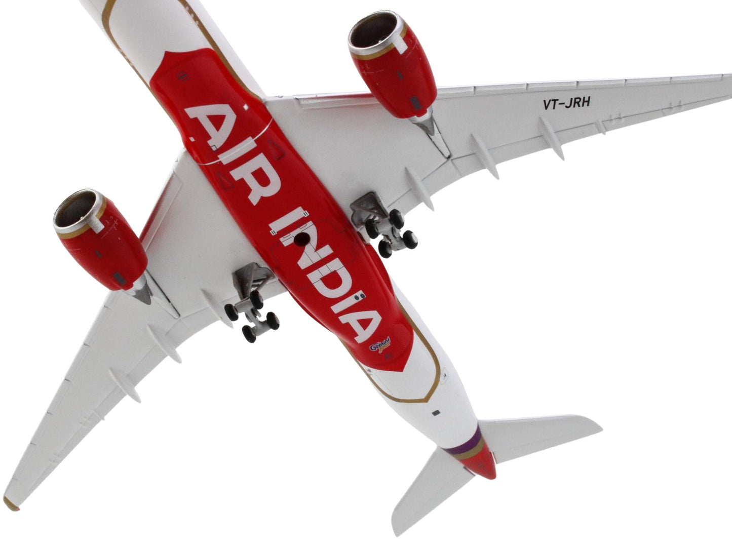 Airbus A350-900 Commercial Aircraft "Air India" (VT-JRH) White with Tail Graphics 1/400 Diecast Model Airplane by GeminiJets <h2>Airbus GeminiJets</h2> <p>High-quality car perfect for collectors and e