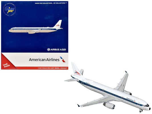 Airbus A321 Commercial Aircraft "American Airlines - Allegheny Heritage" (N579UW) White with Blue Stripes 1/400 Diecast Model Airplane by GeminiJets <h2>Airbus GeminiJets</h2> <p>High-quality car perf