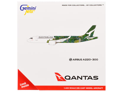 Airbus A220-300 Commercial Aircraft "QantasLink - Minyma Kutjara Tjukurpa" (VH-X4A) White with Graphics 1/400 Diecast Model Airplane by GeminiJets <h2>Airbus GeminiJets</h2> <p>High-quality car perfec