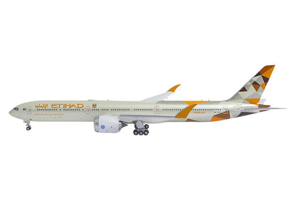 Boeing 777-9 Commercial Aircraft "Etihad Airways" (A6-FAA) Beige with Tail Graphics 1/400 Diecast Model Airplane by GeminiJets <h2>Boeing GeminiJets</h2> <p>High-quality car perfect for collectors and