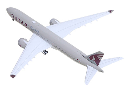 Boeing 777-9 Commercial Aircraft "Qatar Airways" (A7-BKA) Gray with Dark Red Tail Graphics 1/400 Diecast Model GeminiJets <h2>Boeing GeminiJets</h2> <p>High-quality car perfect for collectors and enth