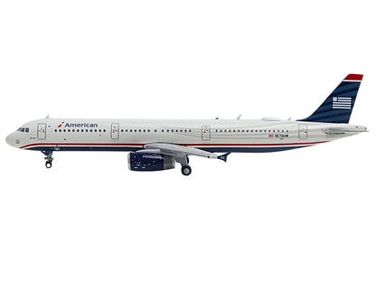 Airbus A321 Commercial Aircraft "American Airlines - US Airways Heritage Jet" (N578UW) White with Blue Tail 1/400 Diecast Model Airplane by GeminiJets <h2>Airbus GeminiJets</h2> <p>High-quality car pe