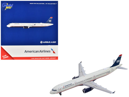 Airbus A321 Commercial Aircraft "American Airlines - US Airways Heritage Jet" (N578UW) White with Blue Tail 1/400 Diecast Model Airplane by GeminiJets <h2>Airbus GeminiJets</h2> <p>High-quality car pe