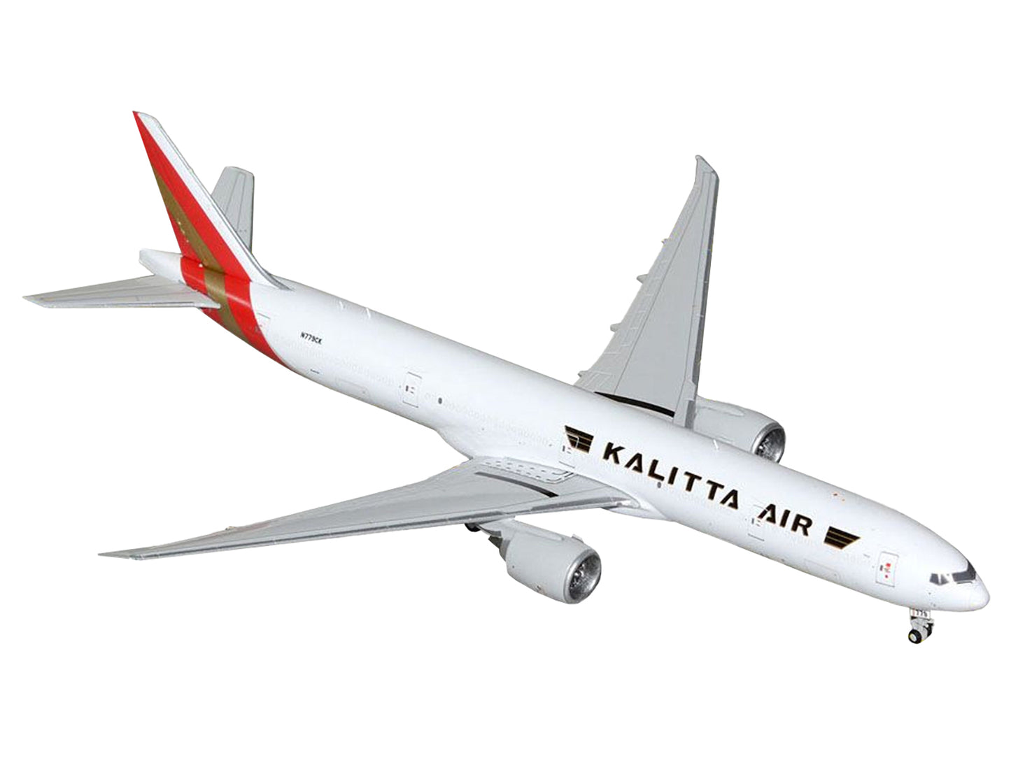 Boeing 777-300ER Commercial Aircraft "Kalitta Air" (N779CK) White with Red Tail 1/400 Diecast Model Airplane by GeminiJets <h2>Boeing GeminiJets</h2> <p>High-quality car perfect for collectors and ent
