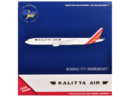 Boeing 777-300ER Commercial Aircraft "Kalitta Air" (N779CK) White with Red Tail 1/400 Diecast Model Airplane by GeminiJets <h2>Boeing GeminiJets</h2> <p>High-quality car perfect for collectors and ent