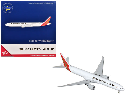 Boeing 777-300ER Commercial Aircraft "Kalitta Air" (N779CK) White with Red Tail 1/400 Diecast Model Airplane by GeminiJets <h2>Boeing GeminiJets</h2> <p>High-quality car perfect for collectors and ent