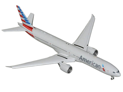 Boeing 777-300ER Commercial Aircraft with Flaps Down "American Airlines" (N722AN) Gray Striped Tail 1/400 Diecast Model by GeminiJets <h2>Boeing GeminiJets</h2> <p>High-quality car perfect for collect