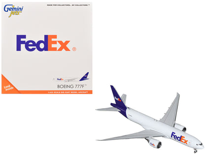 Boeing 777F Commercial Aircraft "FedEx (Federal Express)" (N895FD) White with Purple Tail 1/400 Diecast Model Airplane by GeminiJets <h2>Boeing GeminiJets</h2> <p>High-quality car perfect for collecto