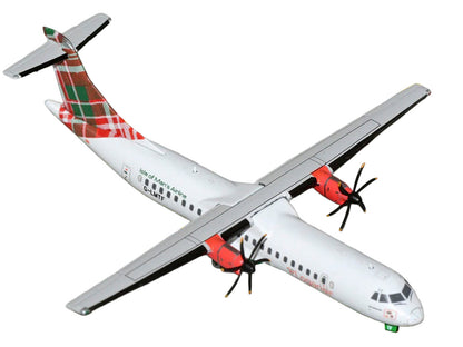 ATR 72-600 Commercial Aircraft "Loganair - Isle of Man's Airline" (G-LMTE) White with Red and Green Plaid Tail 1/400 Diecast Model by GeminiJets <h2>ATR GeminiJets</h2> <p>High-quality car perfect for