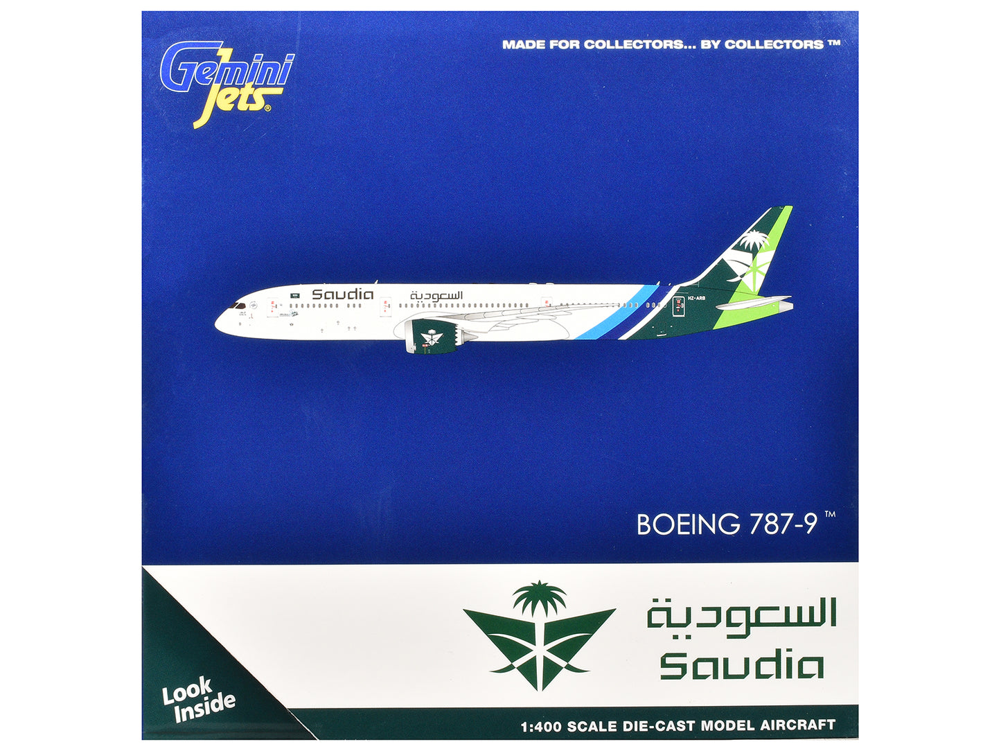 Boeing 787-9 Commercial Aircraft "Saudia Airline" (HZ-ARB) White with Tail Graphics 1/400 Diecast Model Airplane by GeminiJets <h2>Boeing GeminiJets</h2> <p>High-quality car perfect for collectors and