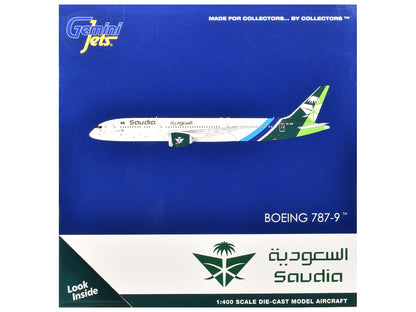 Boeing 787-9 Commercial Aircraft "Saudia Airline" (HZ-ARB) White with Tail Graphics 1/400 Diecast Model Airplane by GeminiJets <h2>Boeing GeminiJets</h2> <p>High-quality car perfect for collectors and