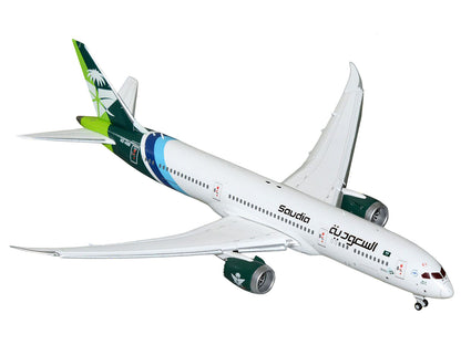 Boeing 787-9 Commercial Aircraft with Flaps Down "Saudia Airline" (HZ-ARB) White Tail Graphics 1/400 Diecast Model Airplane by GeminiJets <h2>Boeing GeminiJets</h2> <p>High-quality car perfect for col