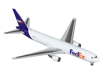 Boeing 767-300F Commercial Aircraft "FedEx (Federal Express)" (N144FE) White with Purple Tail 1/400 Diecast Model Airplane by GeminiJets <h2>Boeing GeminiJets</h2> <p>High-quality car perfect for coll