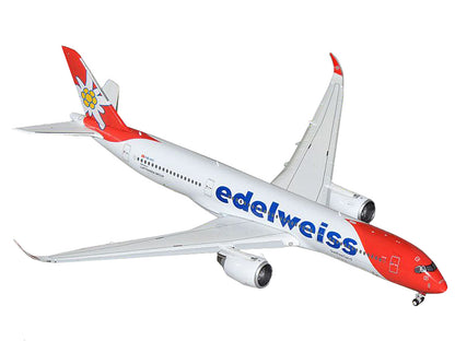Airbus A350-900 Commercial Aircraft with Flaps Down Configuration "Edelweiss Air" (HB-IHC) White Red Tail 1/400 Diecast Model Airplane by GeminiJets <h2>Airbus GeminiJets</h2> <p>High-quality car perf