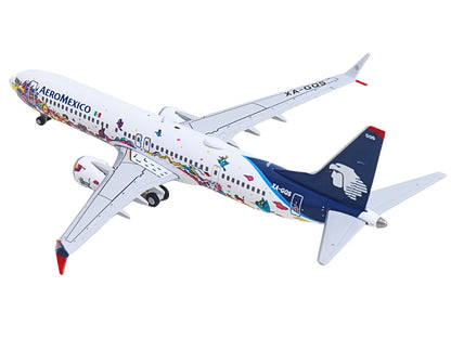 Boeing 737 MAX 9 Commercial Aircraft "Aeromexico - Kukulcan" (XA-GQS) White with Graphics and Blue Tail 1/400 Diecast Model by GeminiJets <h2>Boeing GeminiJets</h2> <p>High-quality car perfect for col