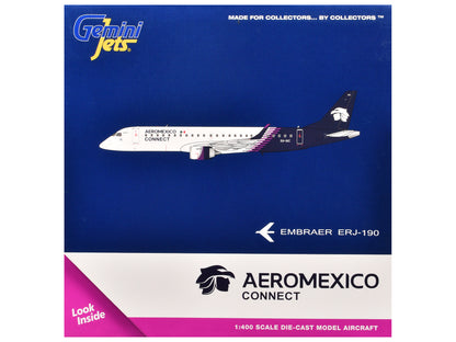 Embraer ERJ-190 Commercial Aircraft "Aeromexico Connect" (XA-IAC) White with Dark Blue Tail 1/400 Diecast Model Airplane by GeminiJets <h2>Embraer GeminiJets</h2> <p>High-quality car perfect for colle