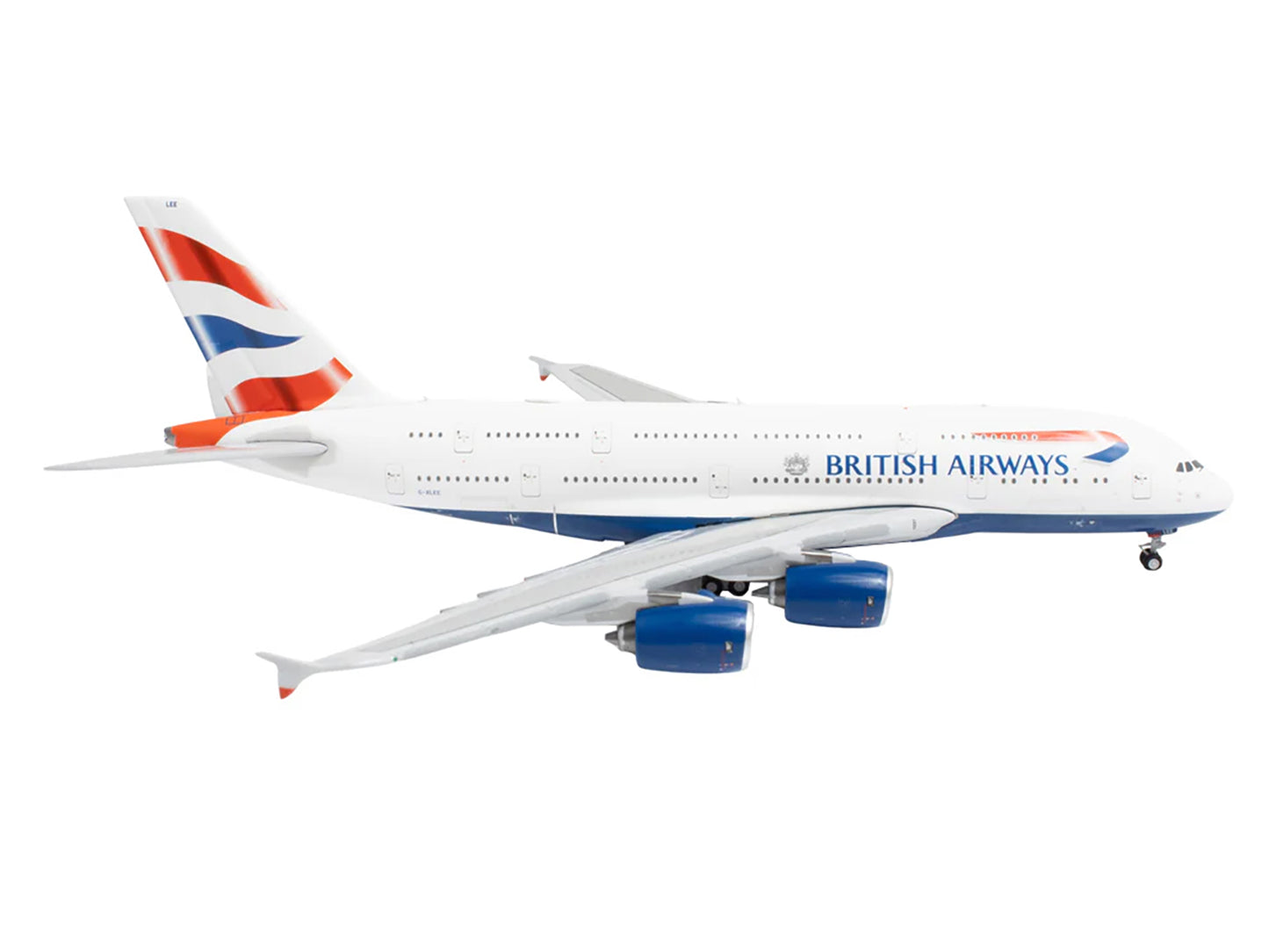 Airbus A380 Commercial Aircraft "British Airways" (G-XLEE) White with Striped Tail 1/400 Diecast Model Airplane by GeminiJets <h2>Airbus GeminiJets</h2> <p>High-quality car perfect for collectors and