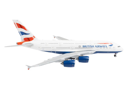 Airbus A380 Commercial Aircraft "British Airways" (G-XLEE) White with Striped Tail 1/400 Diecast Model Airplane by GeminiJets <h2>Airbus GeminiJets</h2> <p>High-quality car perfect for collectors and