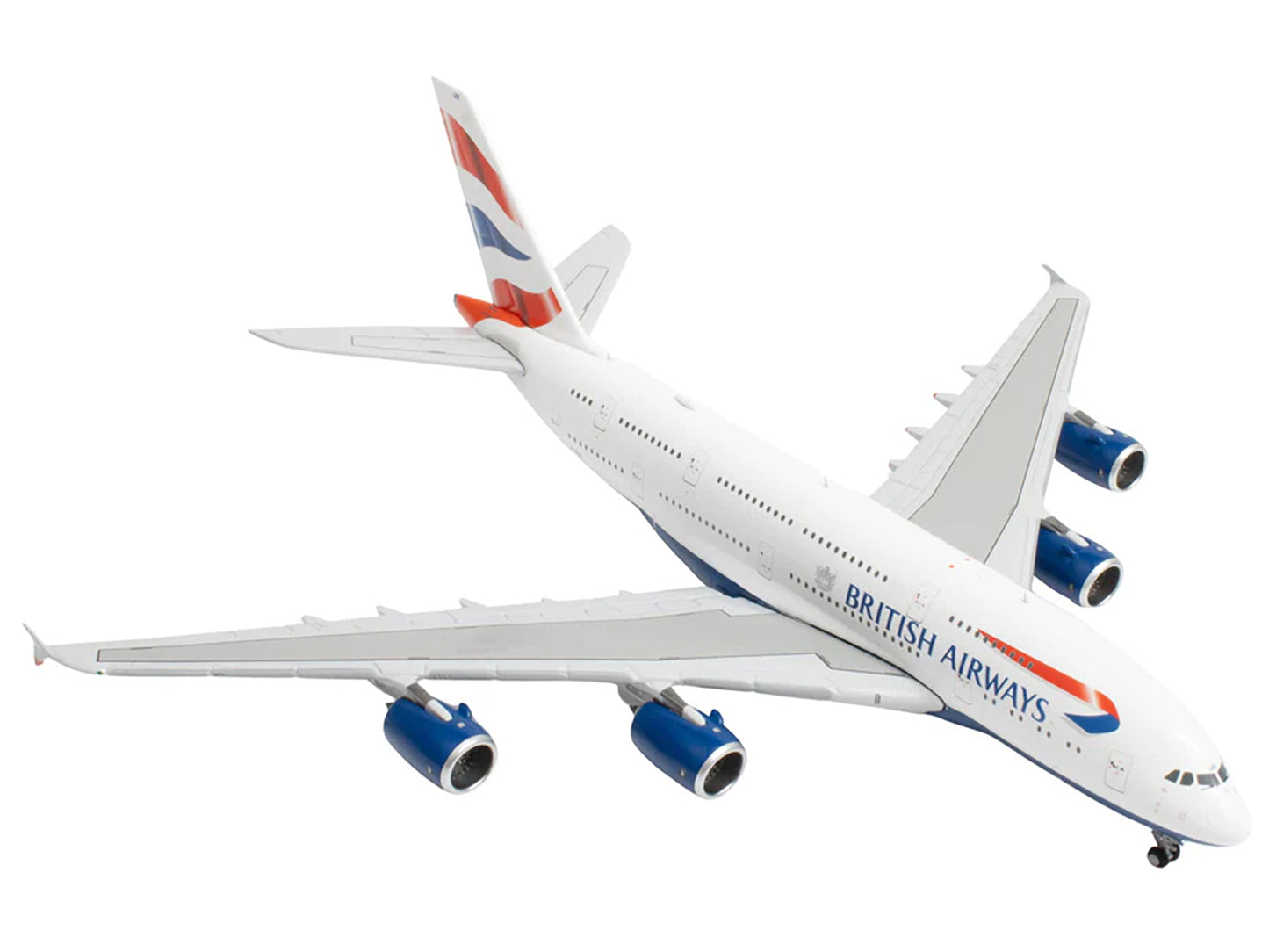 Airbus A380 Commercial Aircraft "British Airways" (G-XLEE) White with Striped Tail 1/400 Diecast Model Airplane by GeminiJets <h2>Airbus GeminiJets</h2> <p>High-quality car perfect for collectors and