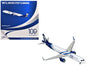 Airbus A321neo Commercial Aircraft "Delta Air Lines 100 Years" (N589DT) White and Blue with Stripes 1/400 Diecast Model Airplane by GeminiJets <h2>Airbus GeminiJets</h2> <p>High-quality car perfect fo