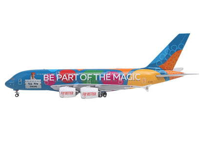 Airbus A380-800 Commercial Aircraft "Emirates Airlines - Destination Dubai" (A6-EES) Blue with Graphics 1/400 Diecast Model Airplane by GeminiJets <h2>Airbus GeminiJets</h2> <p>High-quality car perfec