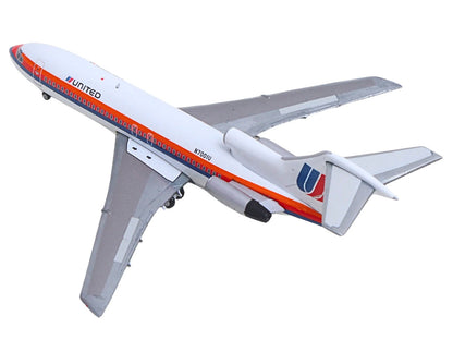 Boeing 727-100 Commercial Aircraft "United Airlines - Saul Bass Livery" (N7001U) White with Stripes 1/400 Diecast Model by GeminiJets <h2>Boeing GeminiJets</h2> <p>High-quality car perfect for collect