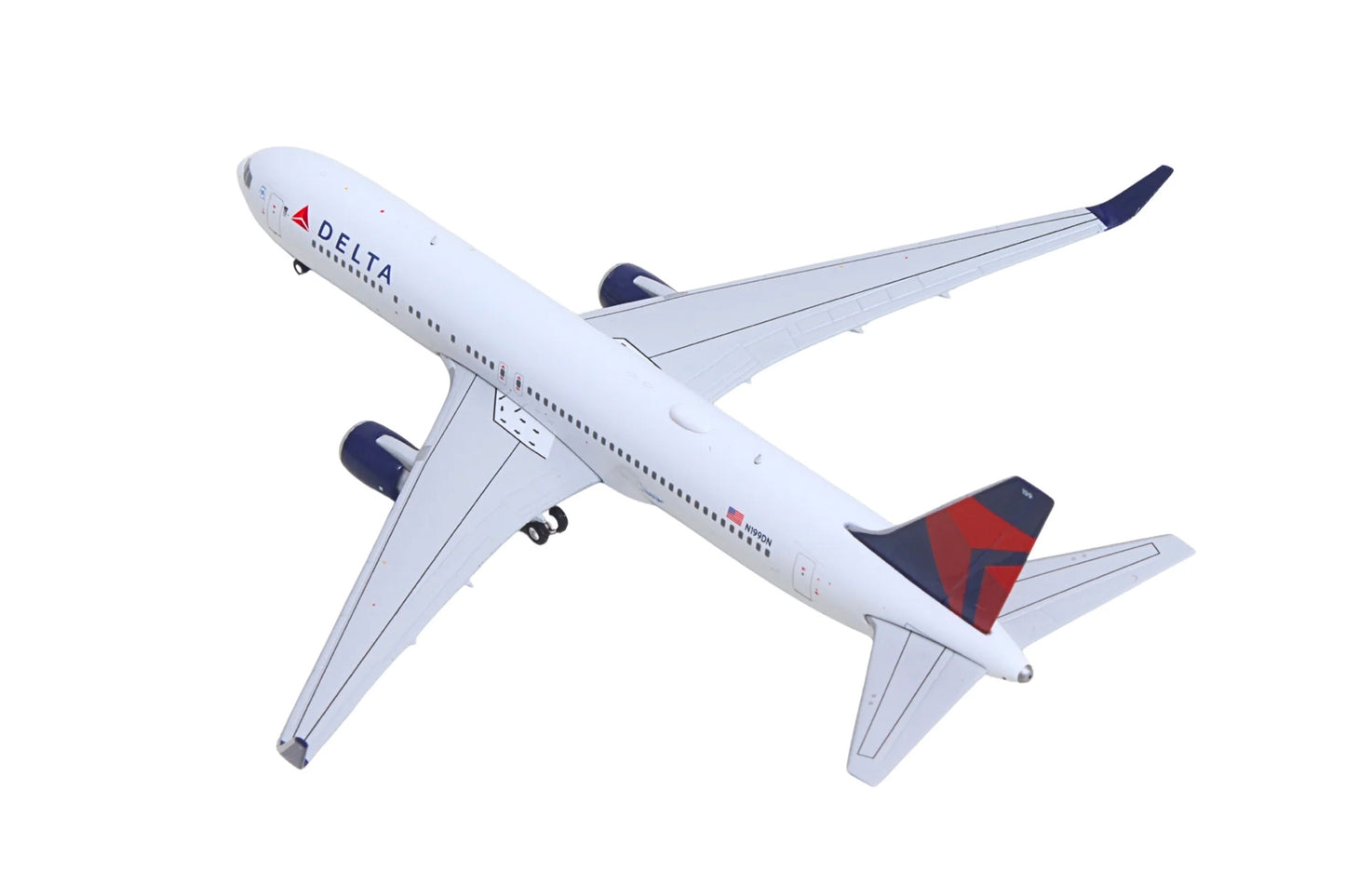 Boeing 767-300ER Commercial Aircraft "Delta Air Lines" (N199DN) White with Red and Blue Tail 1/400 Diecast Model by GeminiJets <h2>Boeing GeminiJets</h2> <p>High-quality car perfect for collectors ent