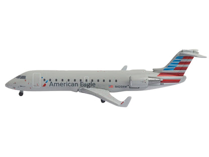 Bombardier CRJ200 Commercial Aircraft "American Eagle - Air Wisconsin" (N420AW) Gray with Red and Blue Tail 1/400 Diecast Model Airplane by GeminiJets <h2>Bombardier GeminiJets</h2> <p>High-quality ca