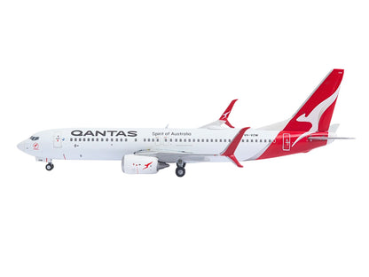 Boeing 737-800 Commercial Aircraft "Qantas Airways" (VH-VZW) White with Red Tail 1/400 Diecast Model Airplane by GeminiJets <h2>Boeing GeminiJets</h2> <p>High-quality car perfect for collectors and en
